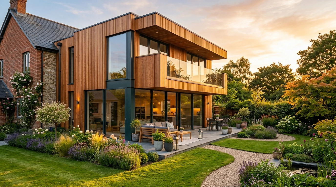 Extension contemporaine d'une maison