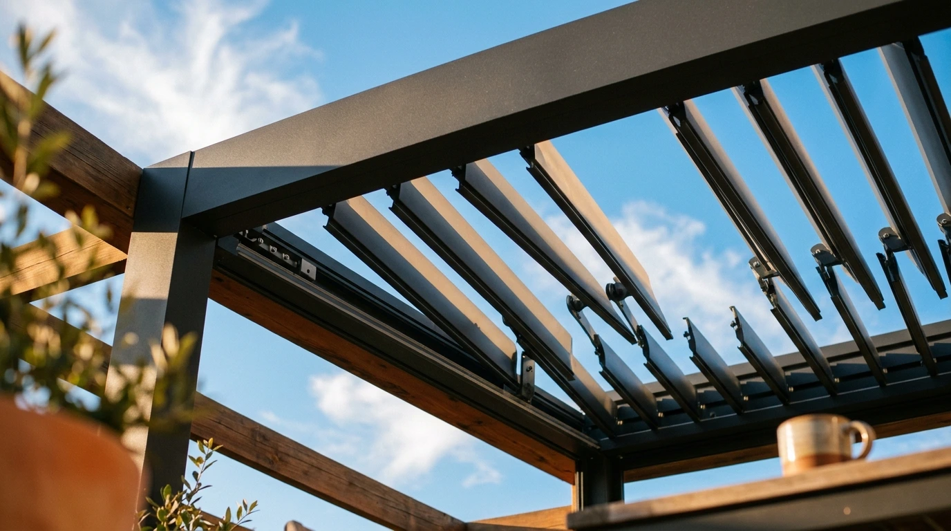 Pergola bioclimatique à lames orientables