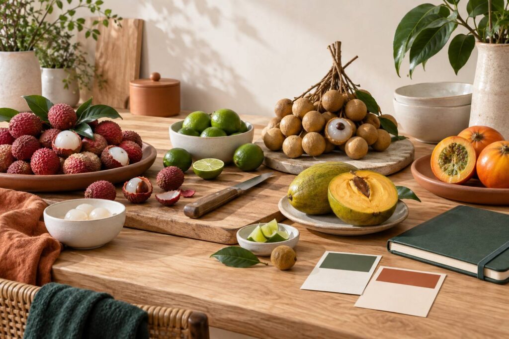 Illustration éditoriale du sujet : Découvrez les fruits étonnants dont le nom débute par la lettre L