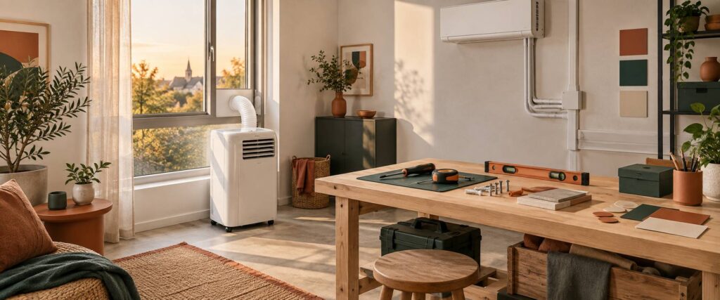Illustration éditoriale du sujet : Quel est le coût pour l'installation d'un climatiseur monobloc ?